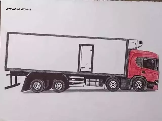 caminhão rebaixado para desenhar